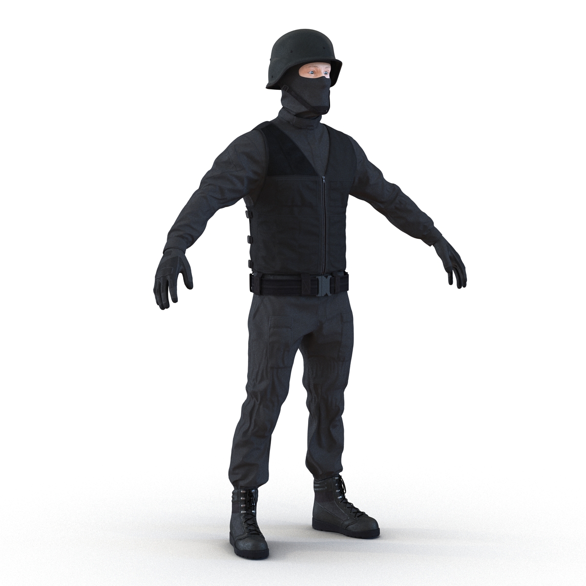 SWAT Man Rigged 3 3D