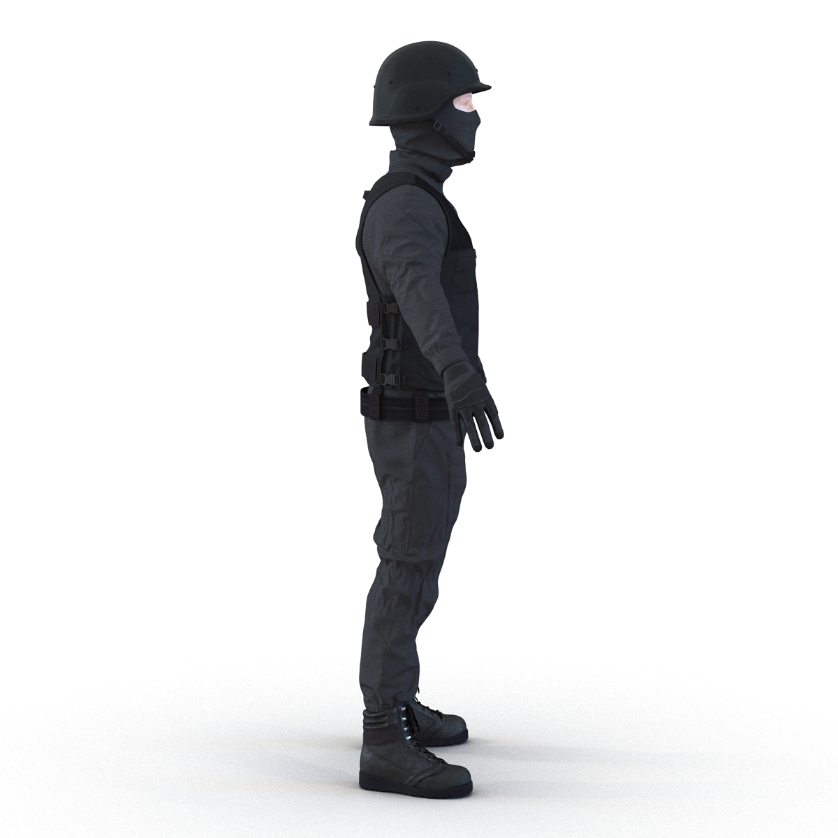 SWAT Man Rigged 3 3D