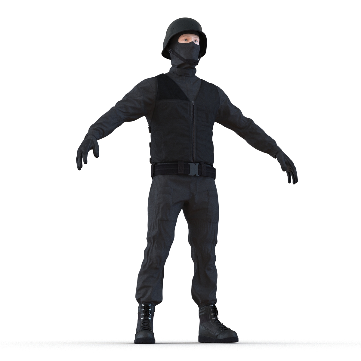 SWAT Man Rigged 3 3D