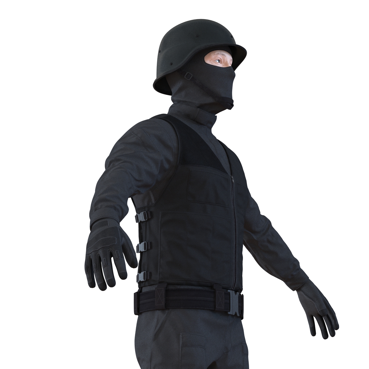 SWAT Man Rigged 3 3D