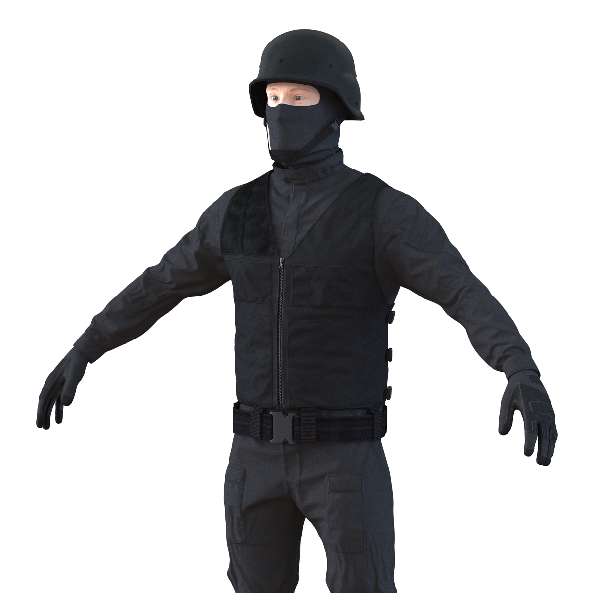 SWAT Man Rigged 3 3D