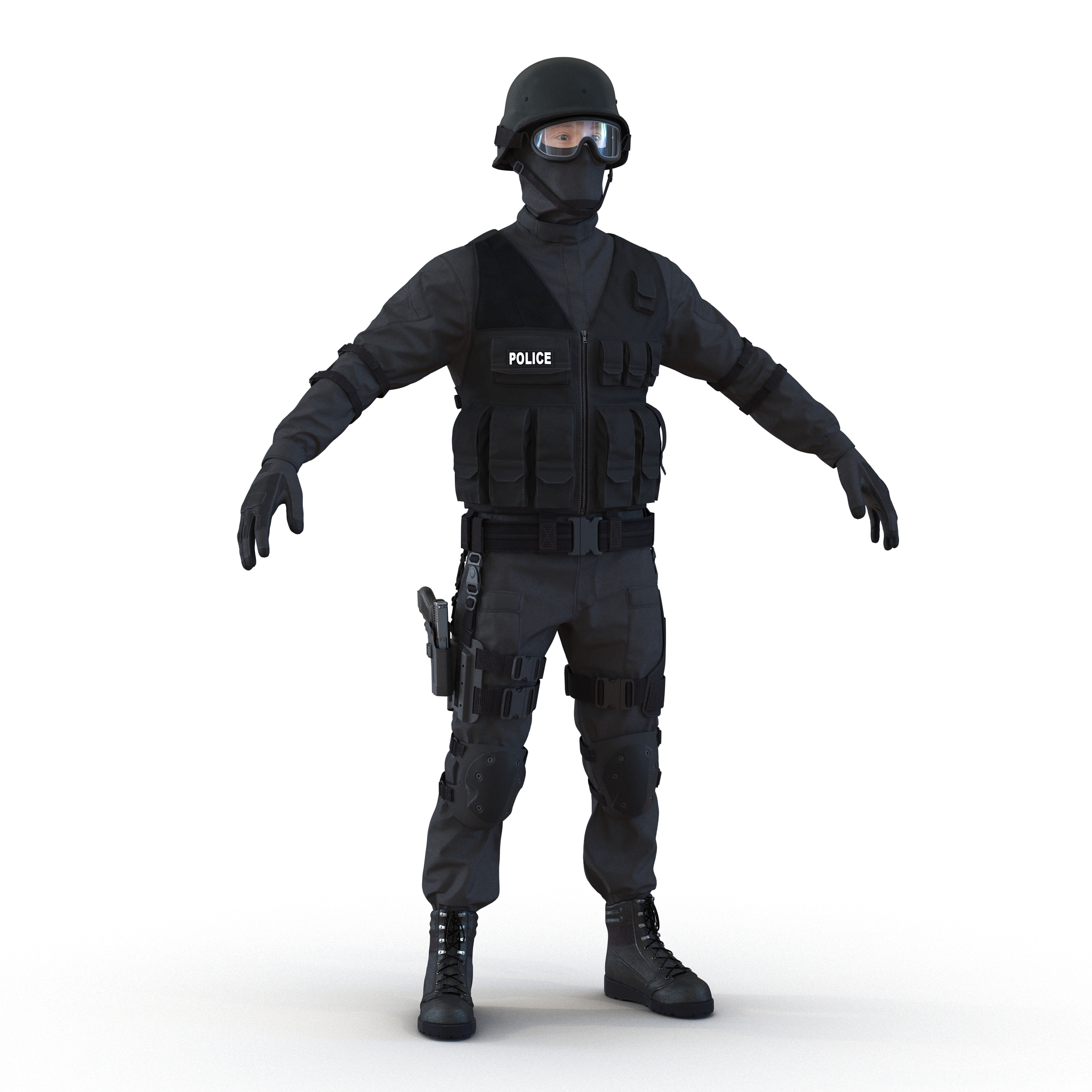 3D model SWAT Man