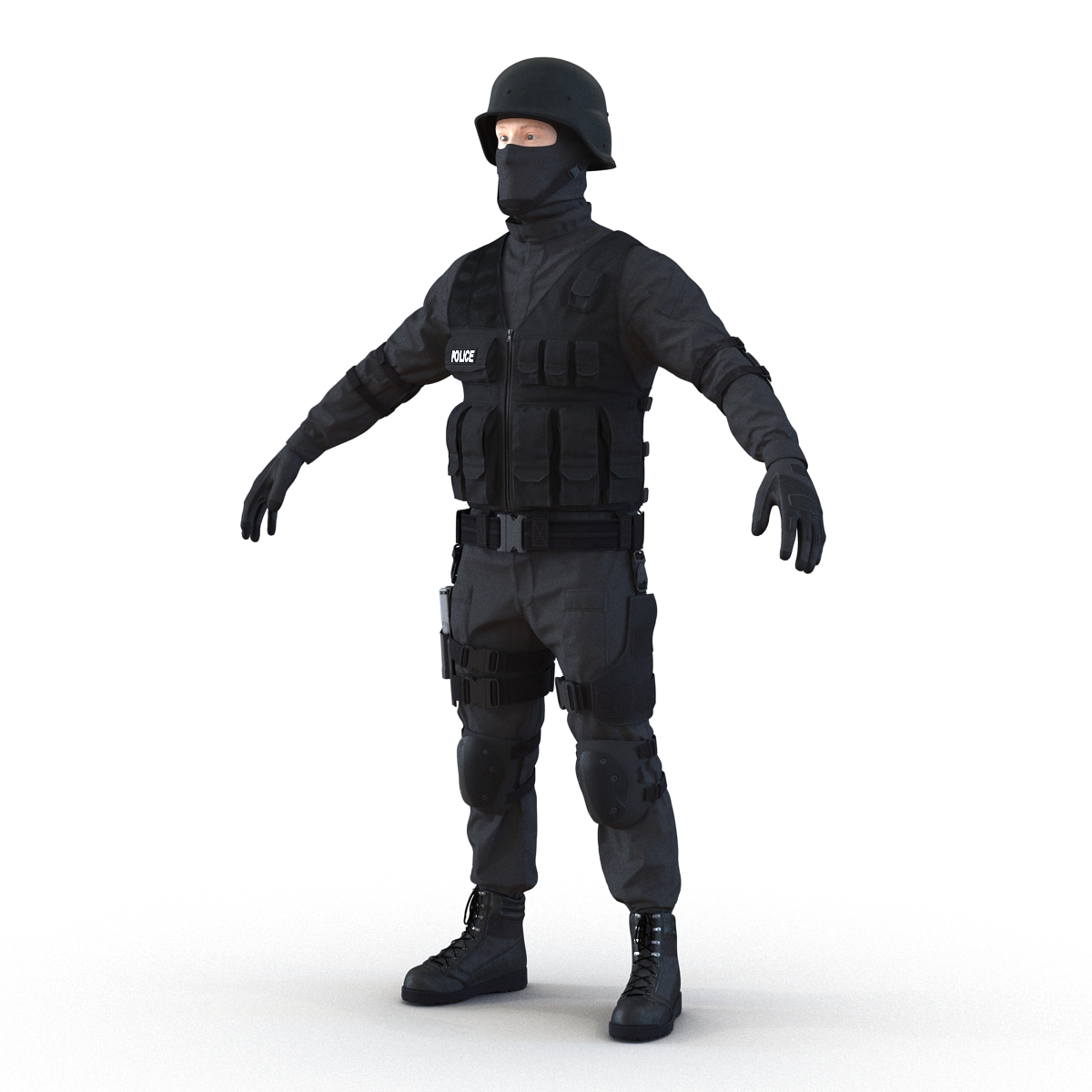 3D model SWAT Man