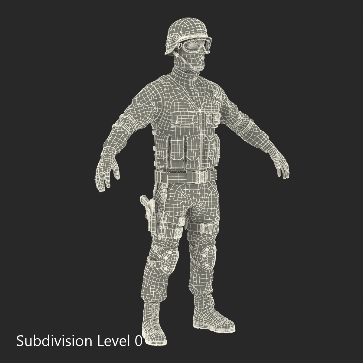 3D model SWAT Man