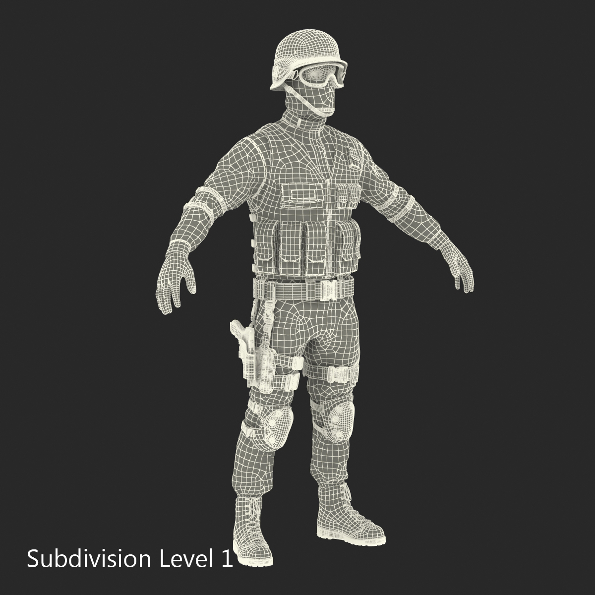 3D model SWAT Man