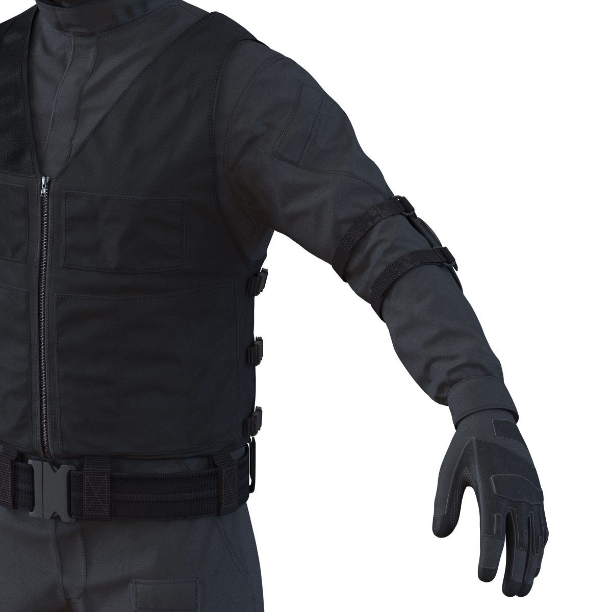 SWAT Man Afro American 2 3D model