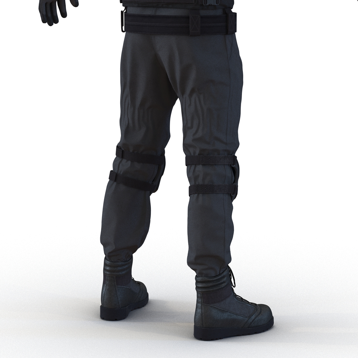 SWAT Man Afro American 2 3D model