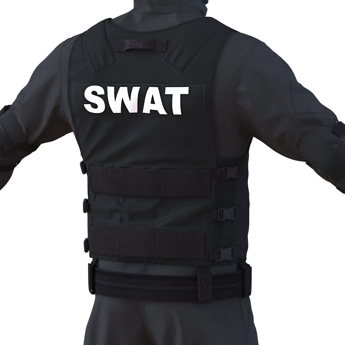 3D SWAT Man Asian Rigged 2 model