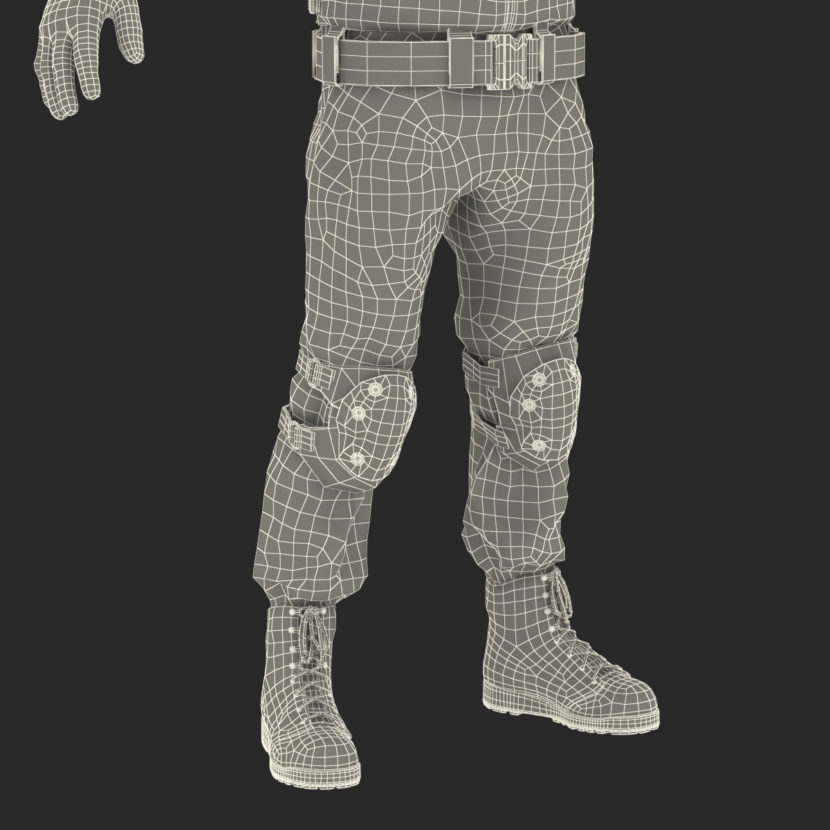 3D SWAT Man Asian Rigged 2 model