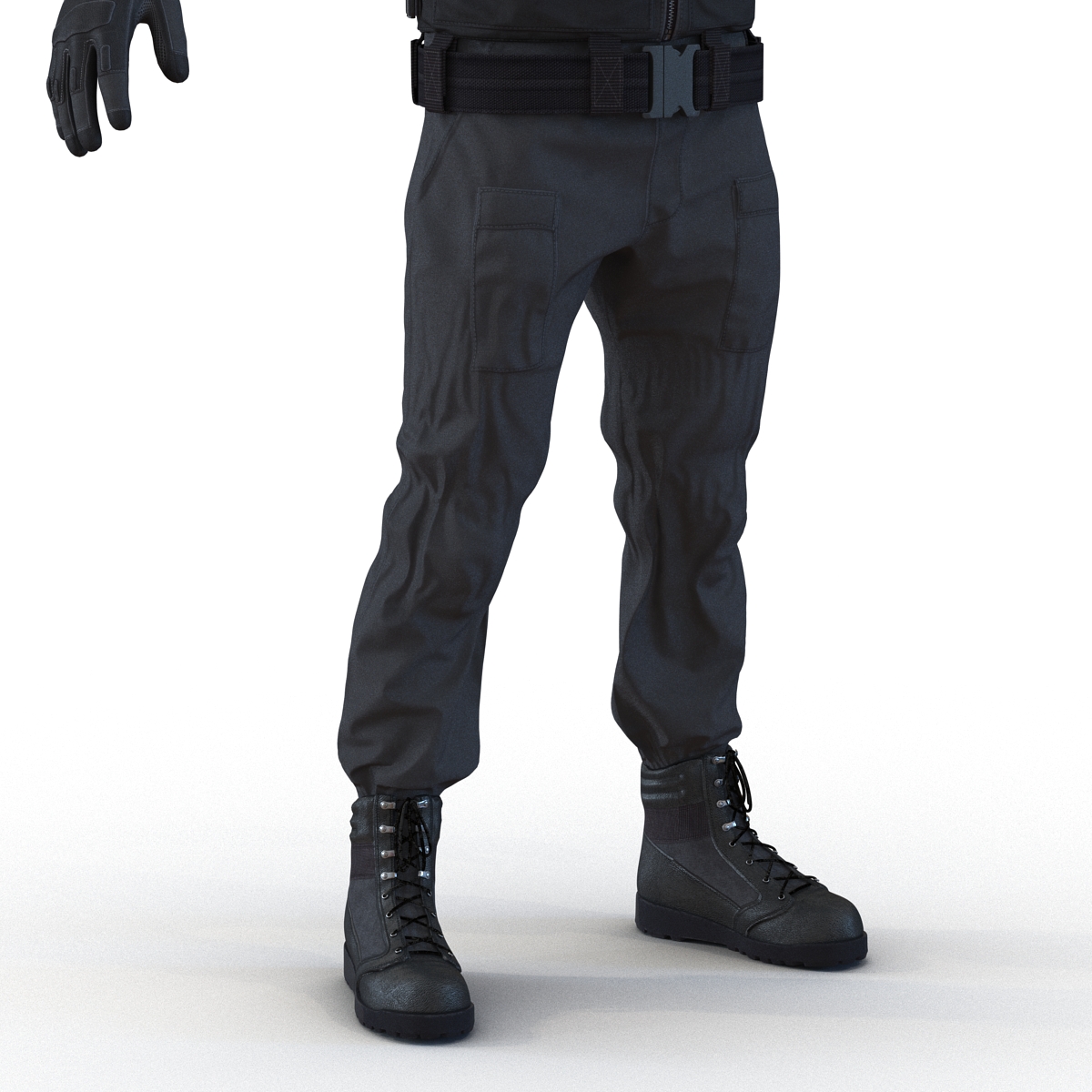 3D SWAT Man Asian Rigged 3 model