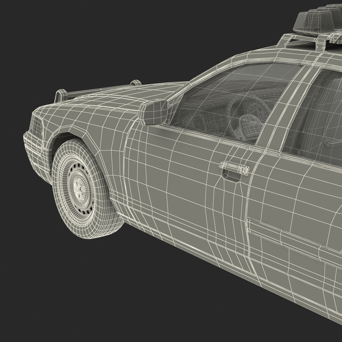 3D model Ford Crown Victoria Police Car