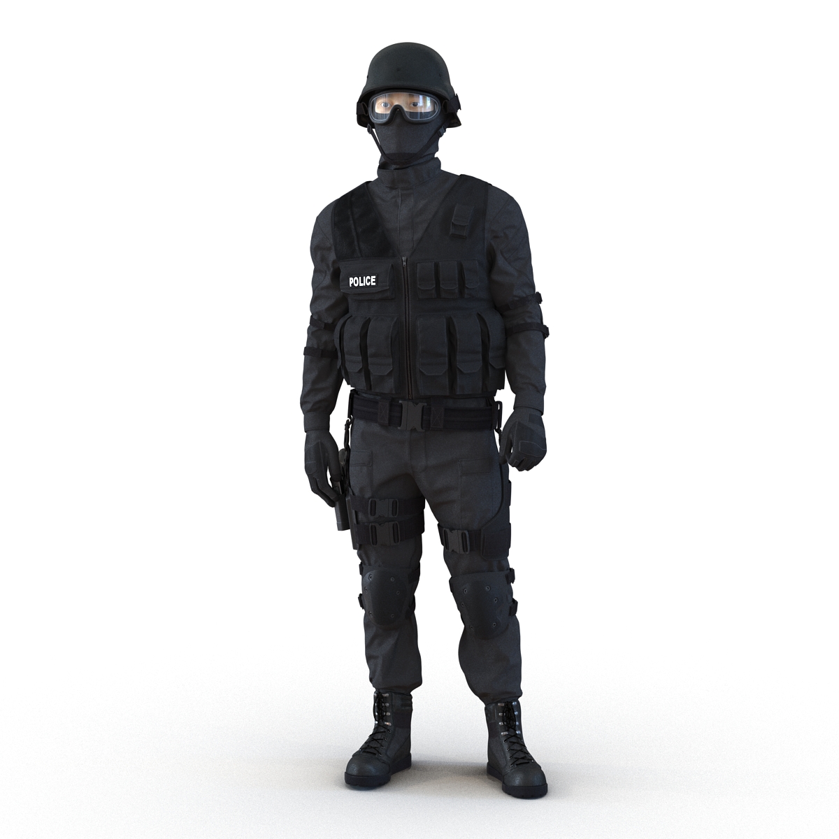 3D SWAT Man Asian Rigged