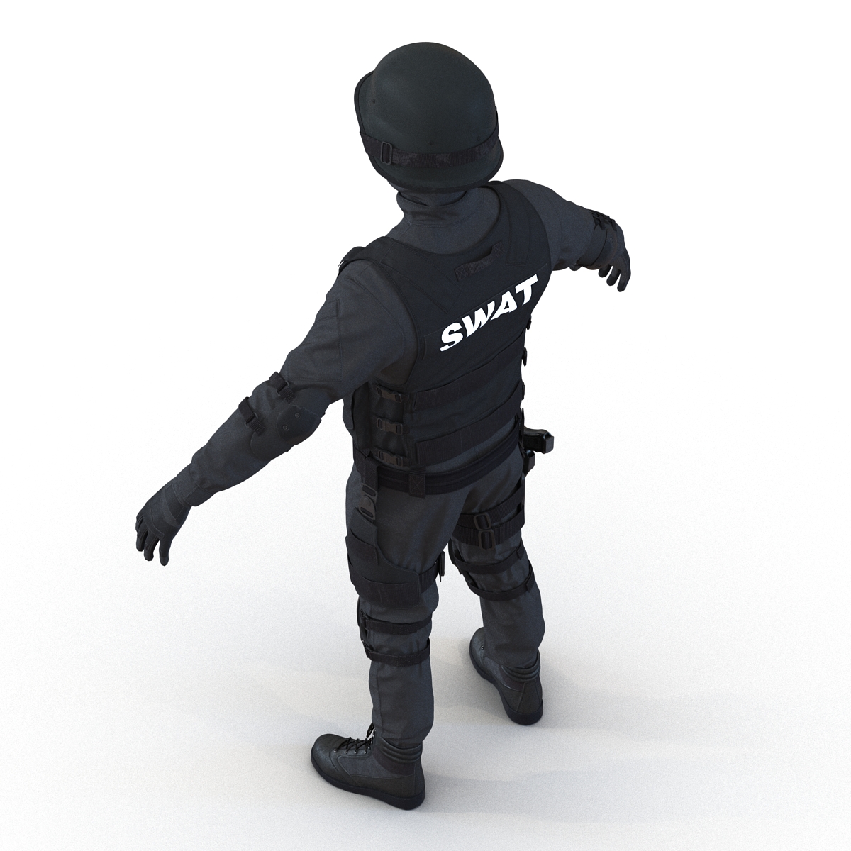 3D SWAT Man Asian Rigged