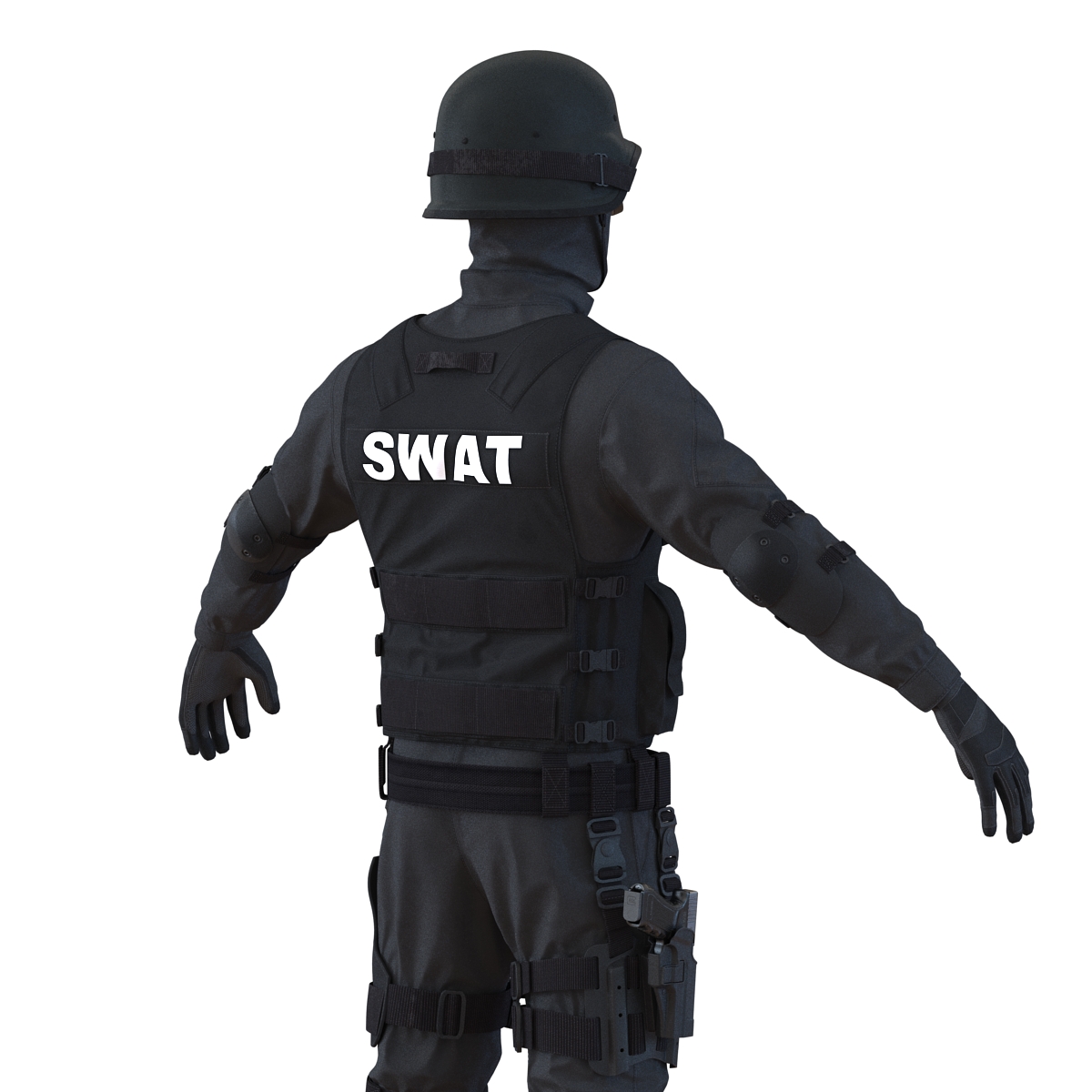 3D SWAT Man Asian Rigged