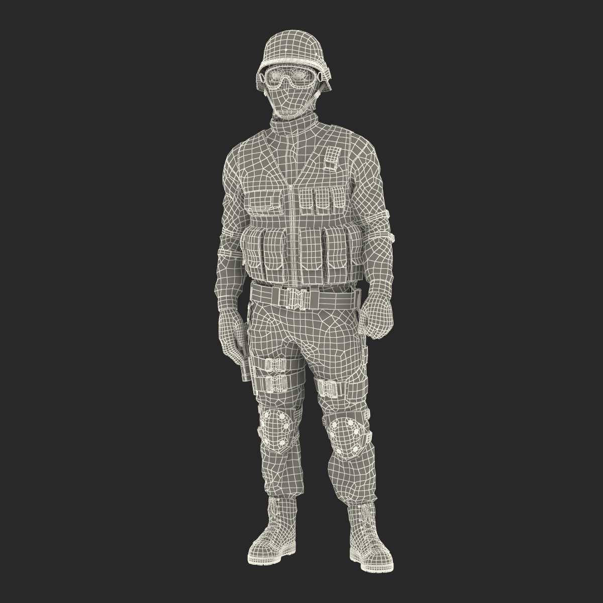 3D SWAT Man Asian Rigged