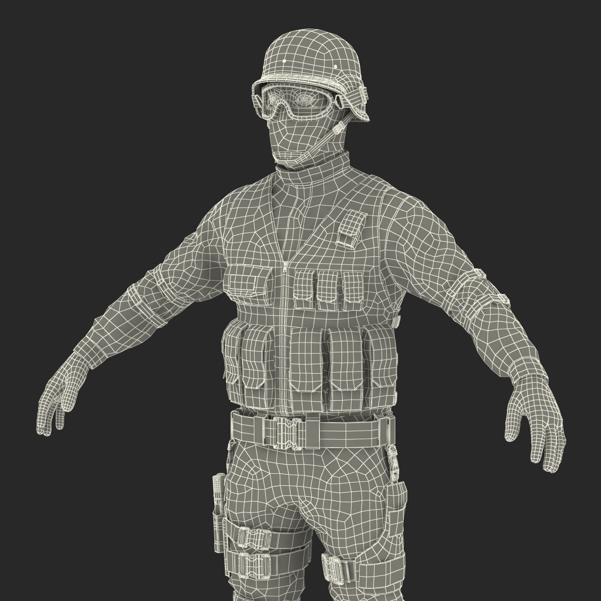 3D SWAT Man Asian Rigged