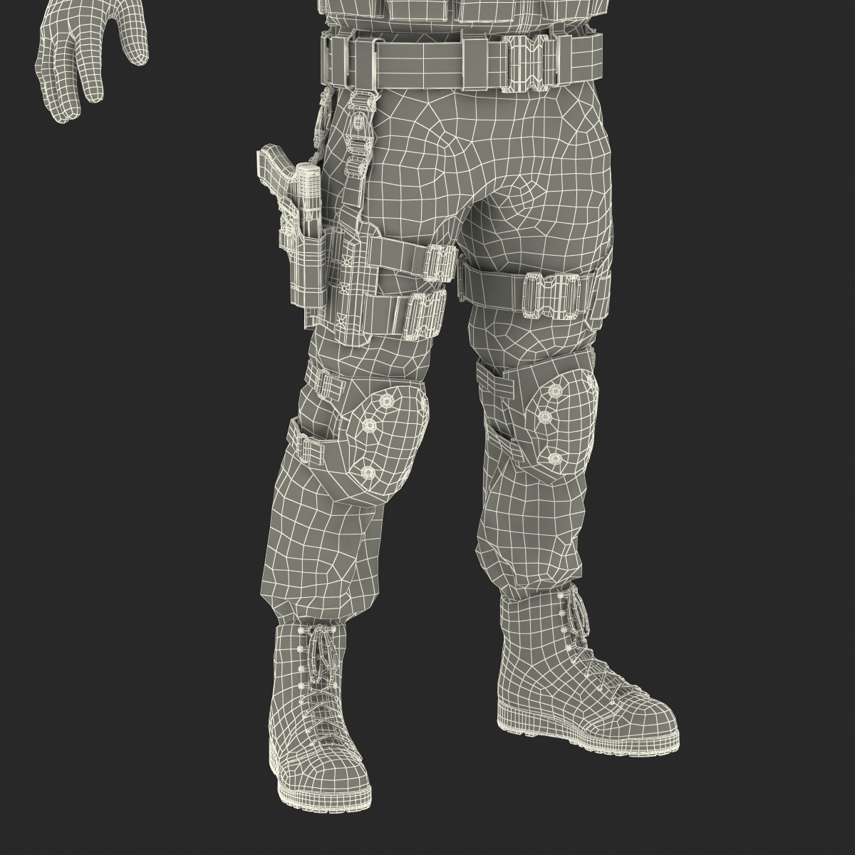 3D SWAT Man Asian Rigged