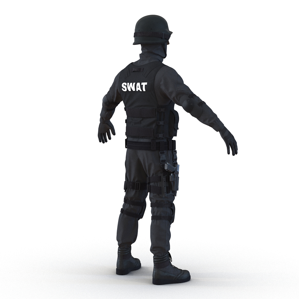 SWAT Man Asian 3D model