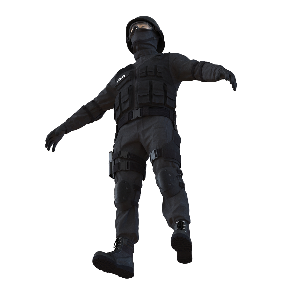 SWAT Man Asian 3D model