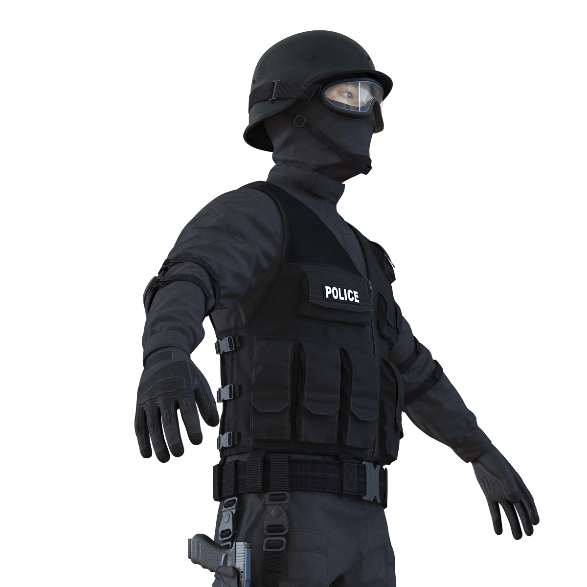 SWAT Man Asian 3D model