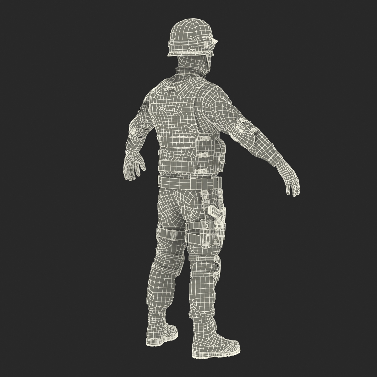 SWAT Man Asian 3D model