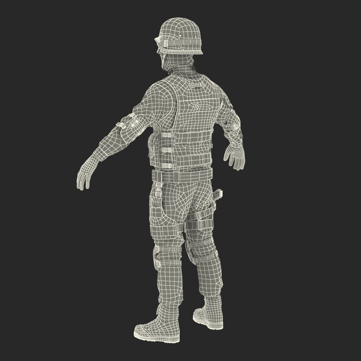 SWAT Man Asian 3D model