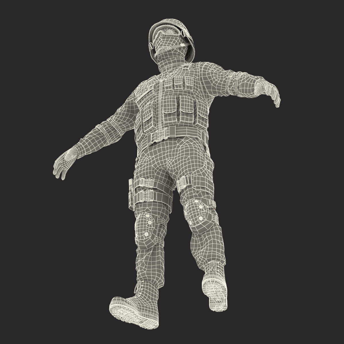 SWAT Man Asian 3D model