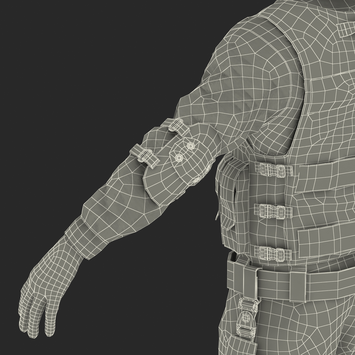 SWAT Man Asian 3D model