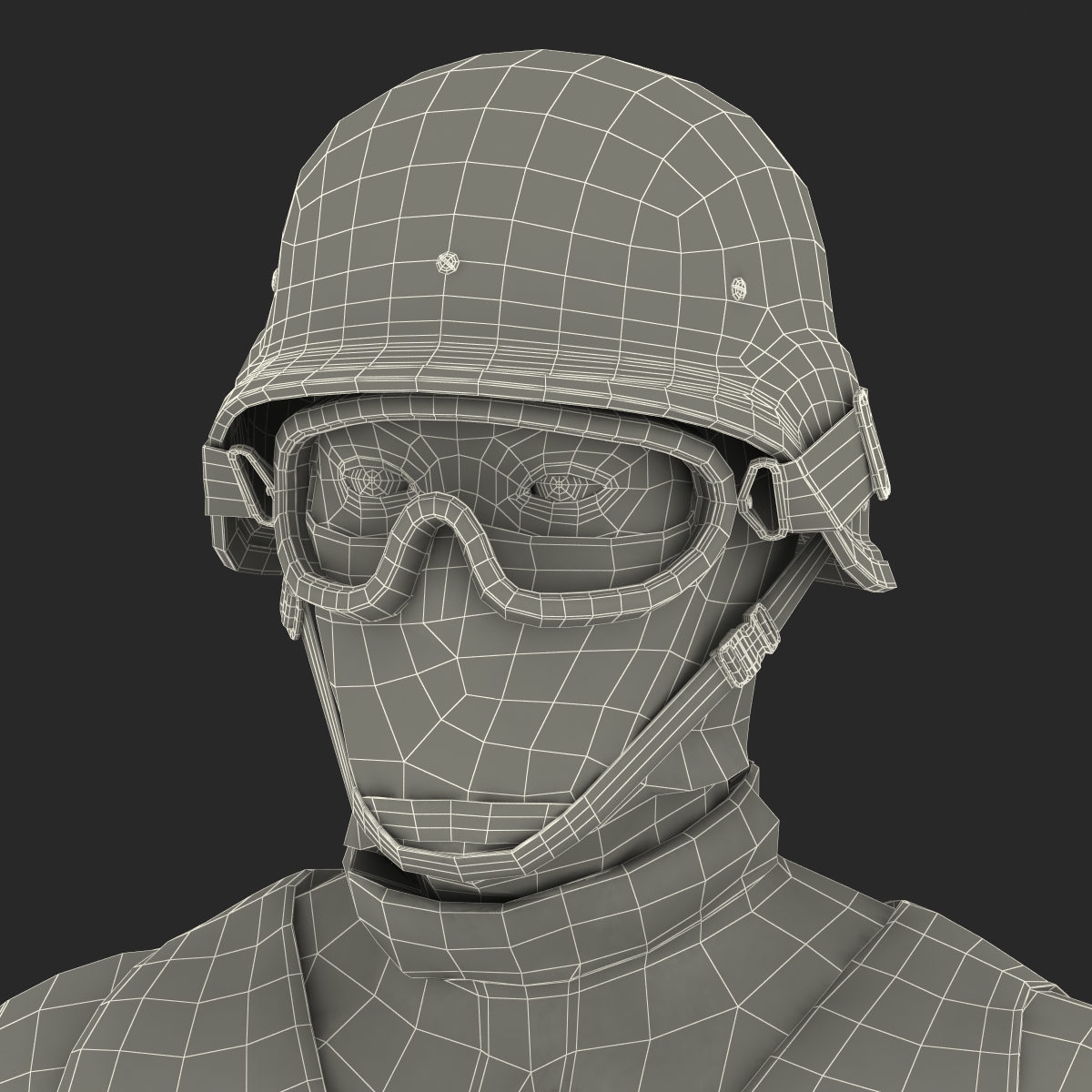 SWAT Man Asian 3D model