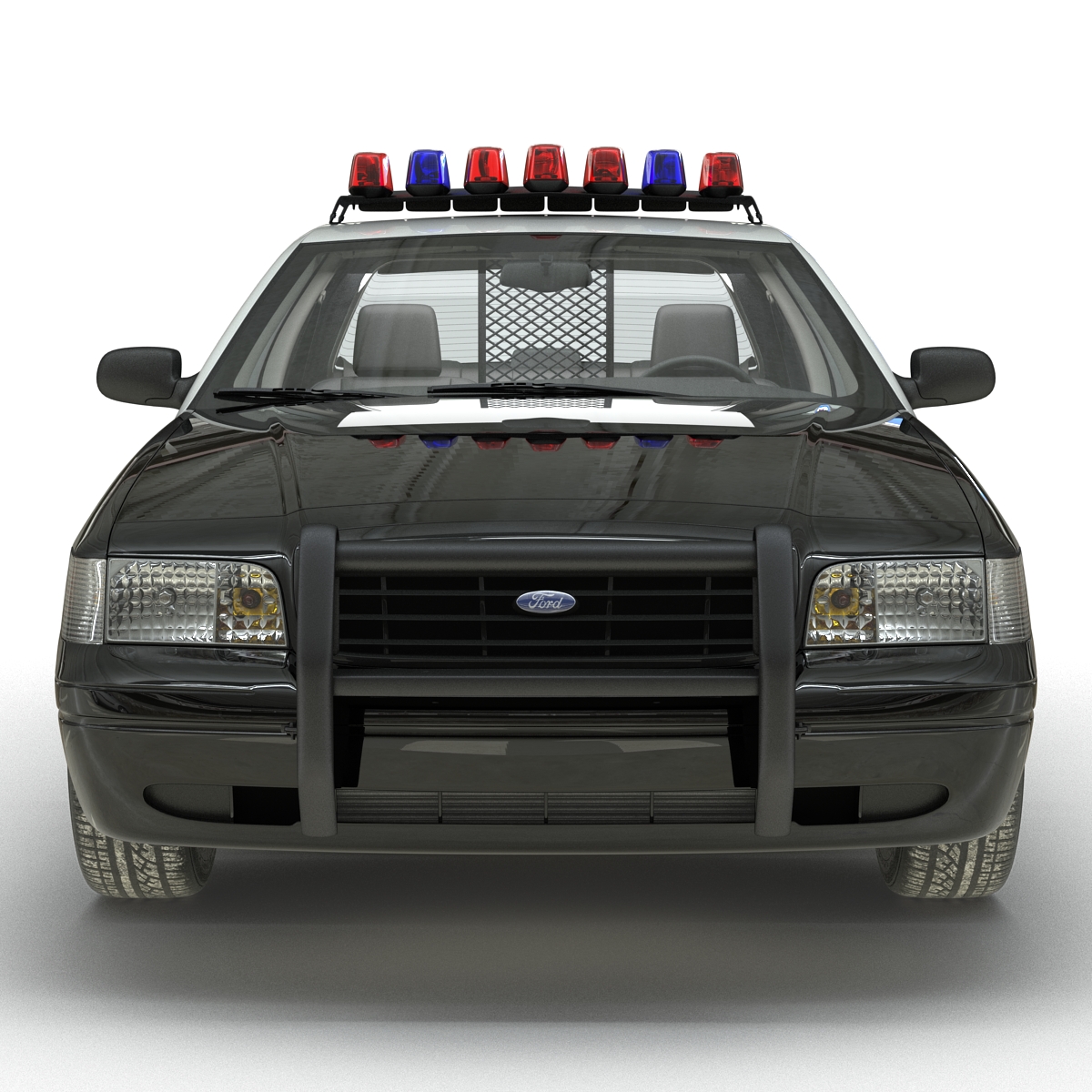 Ford Crown Victoria Police Car Rigged 3D