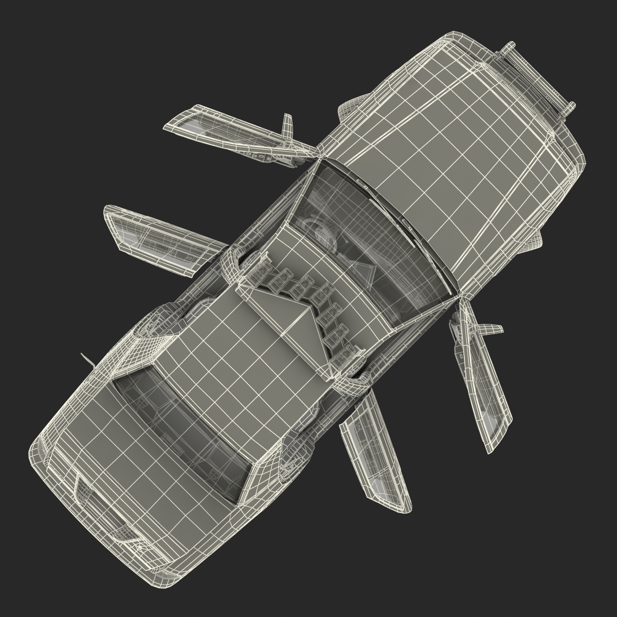 Ford Crown Victoria Police Car Rigged 3D