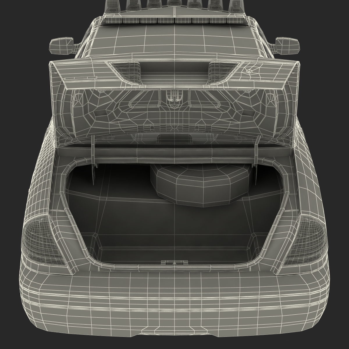 Ford Crown Victoria Police Car Rigged 3D