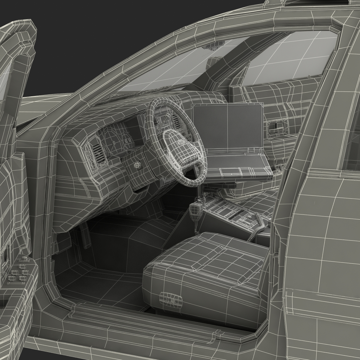 Ford Crown Victoria Police Car Rigged 3D