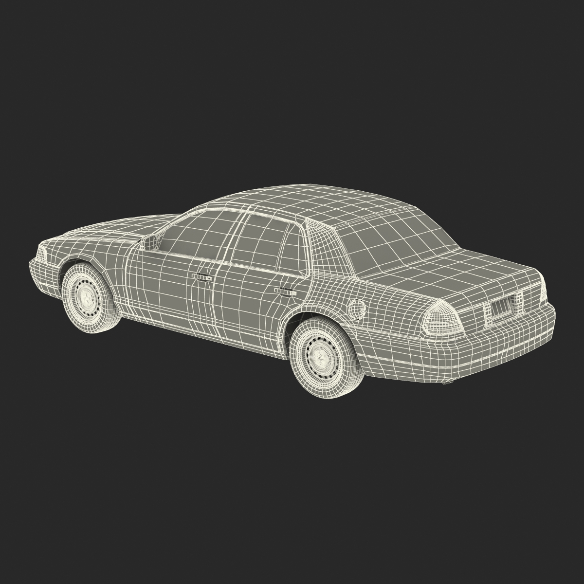 3D model Ford Crown Victoria Simple Interior