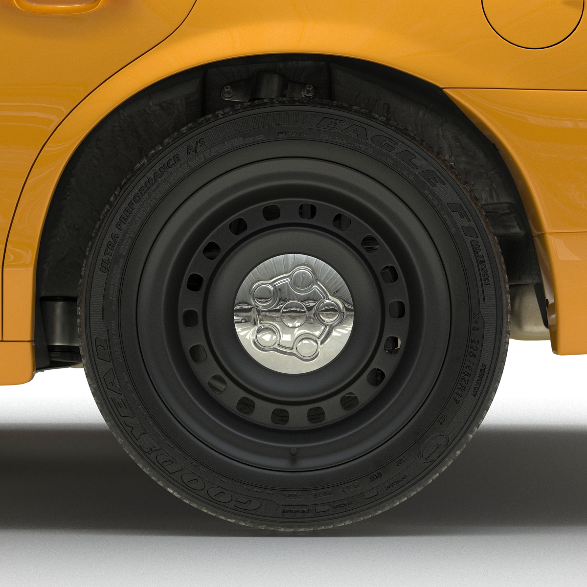 3D model Generic Yellow Taxi Simple Interior