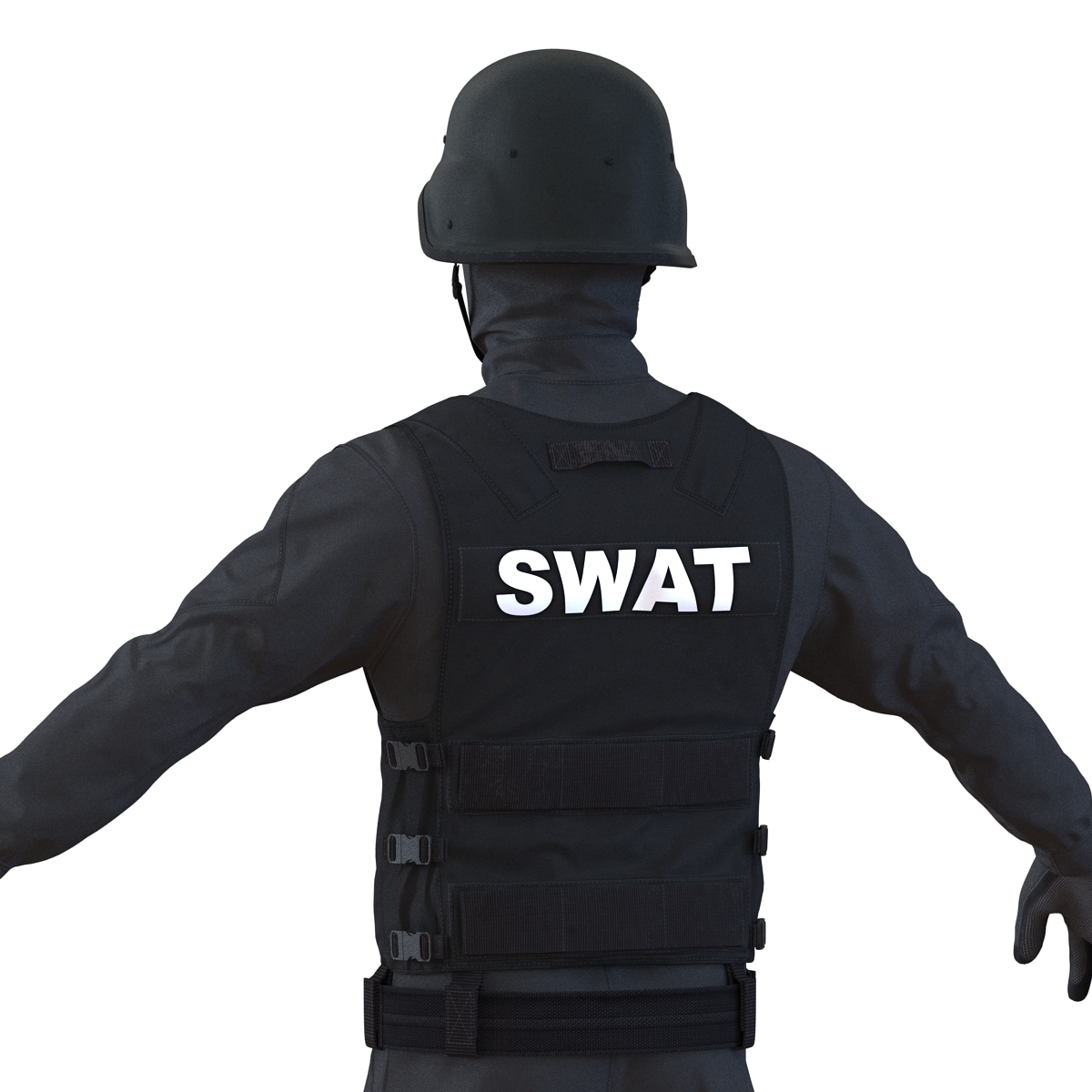 3D SWAT Man Mediterranean Rigged 3