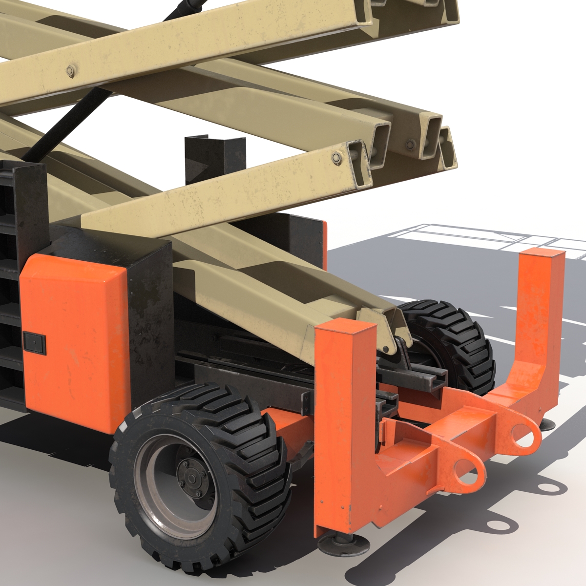 3D model Engine Powered Scissor Lift JLG 5394RT Rigged