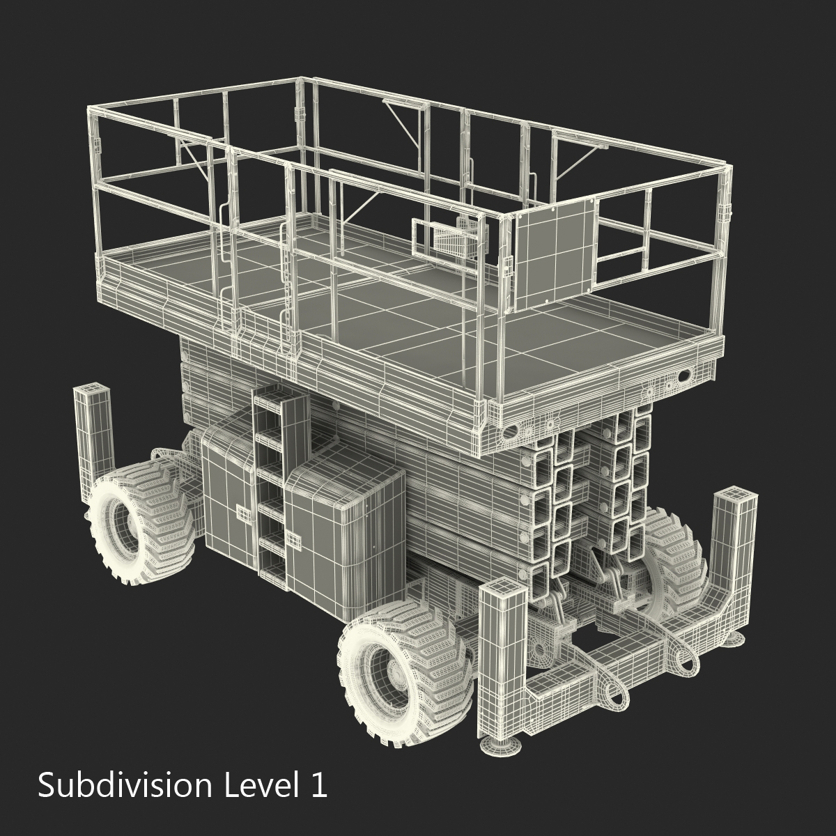 Engine Powered Scissor Lift Generic 3 3D