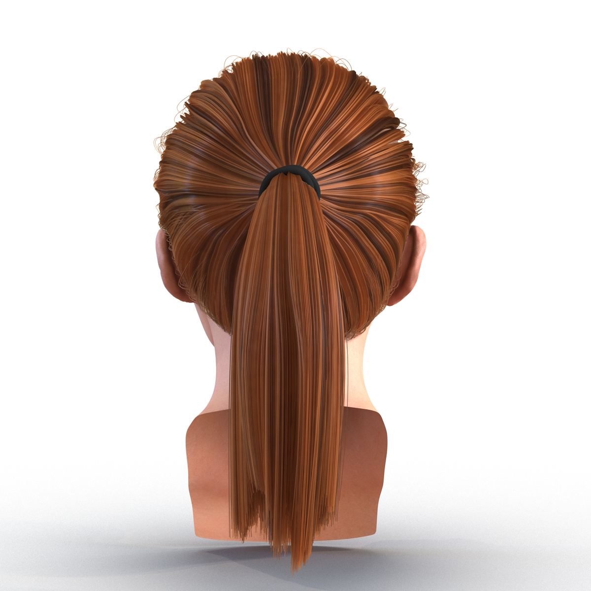 3D Female Caucasian Head Rigged model