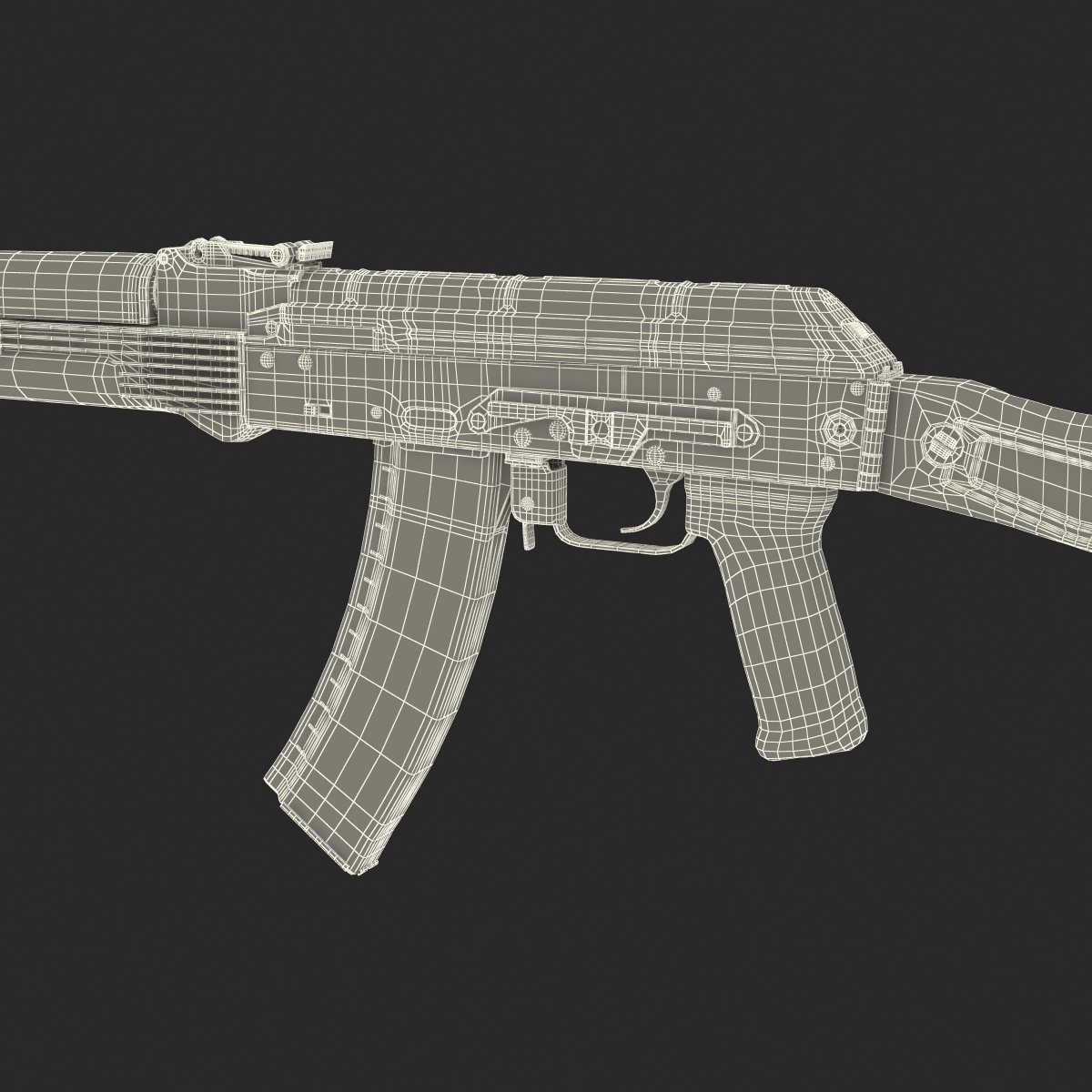 3D model Assault Rifle AK 74M