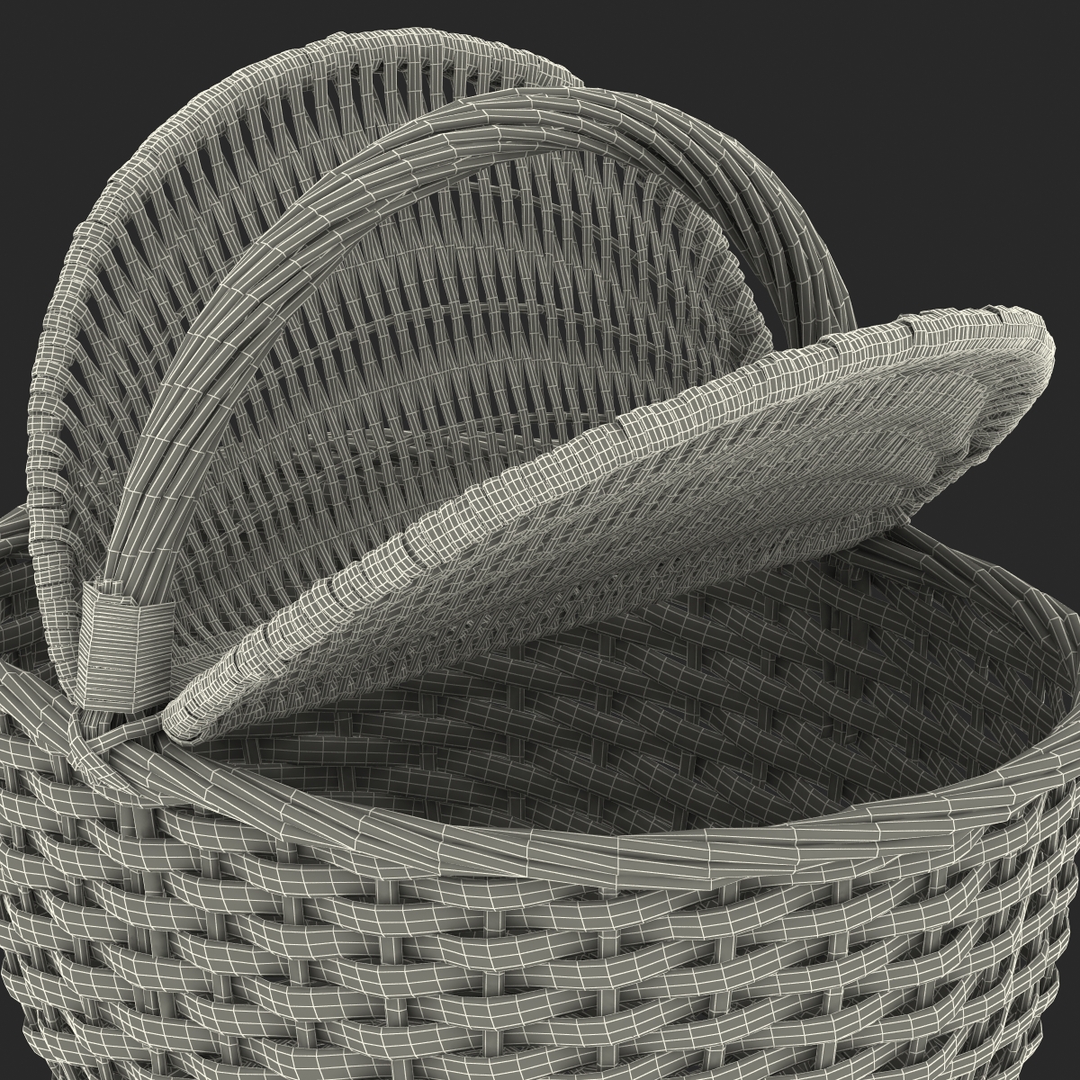 3D Picnic Basket model