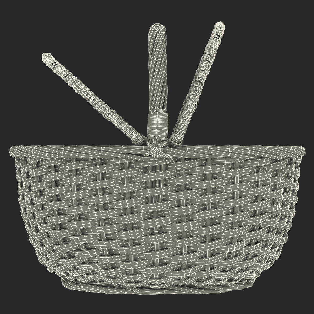 3D Picnic Basket model