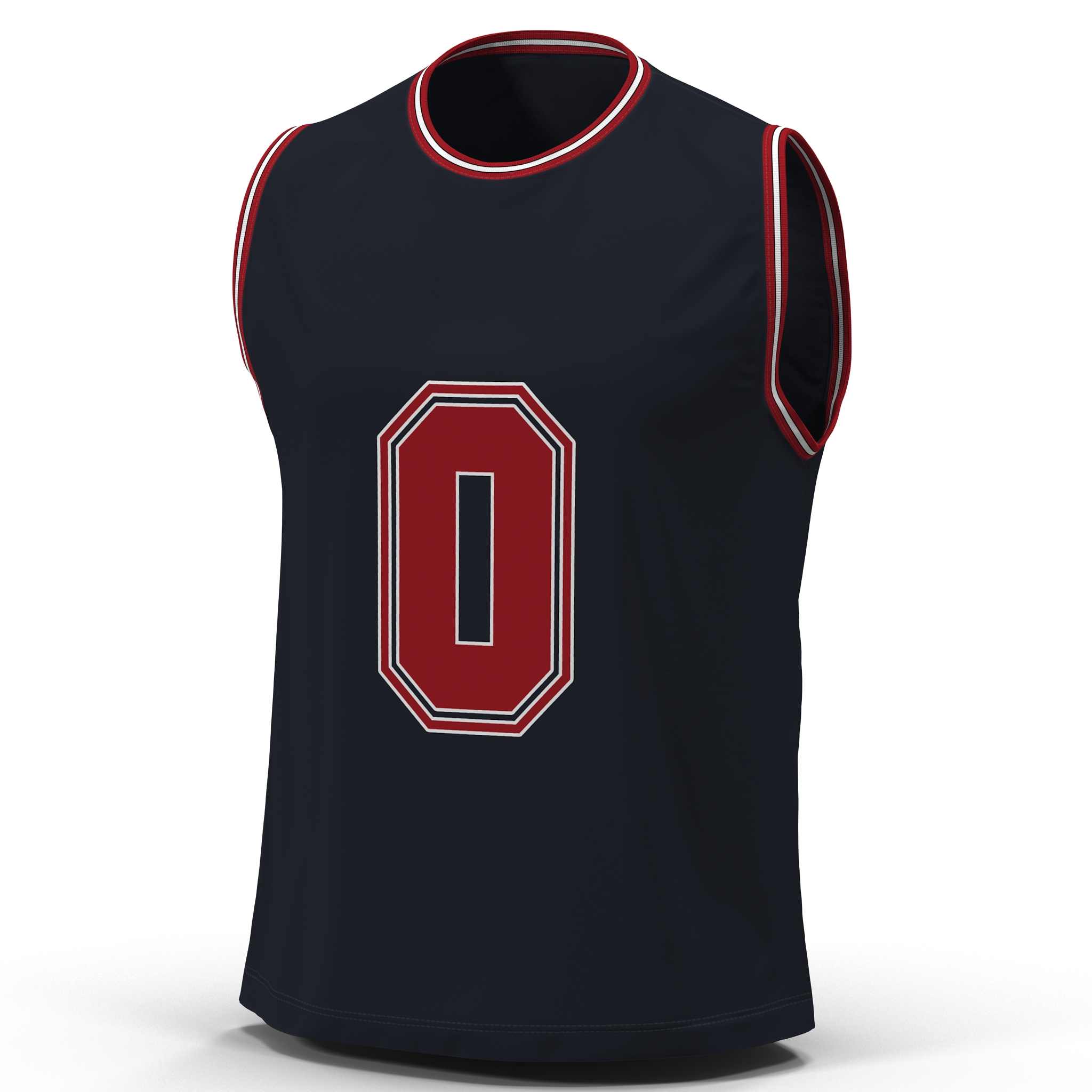 3D Basketball Jersey Black model