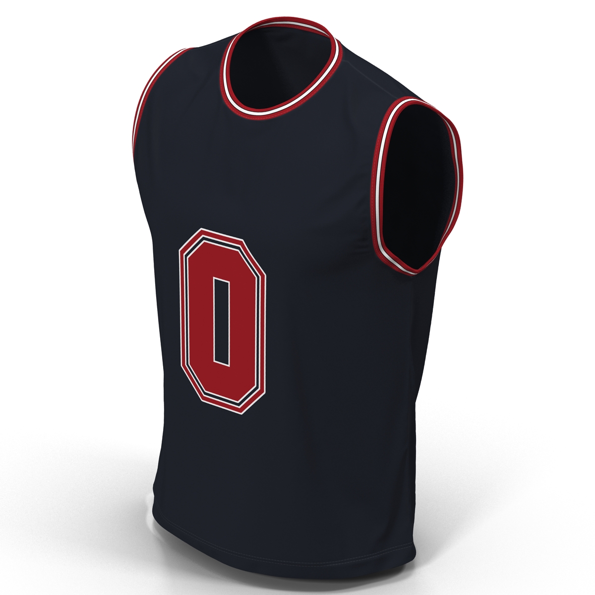 3D Basketball Jersey Black model