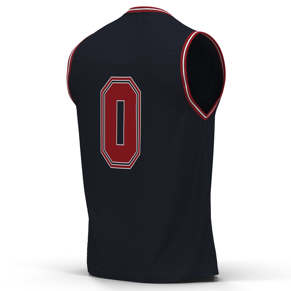 3D Basketball Jersey Black model