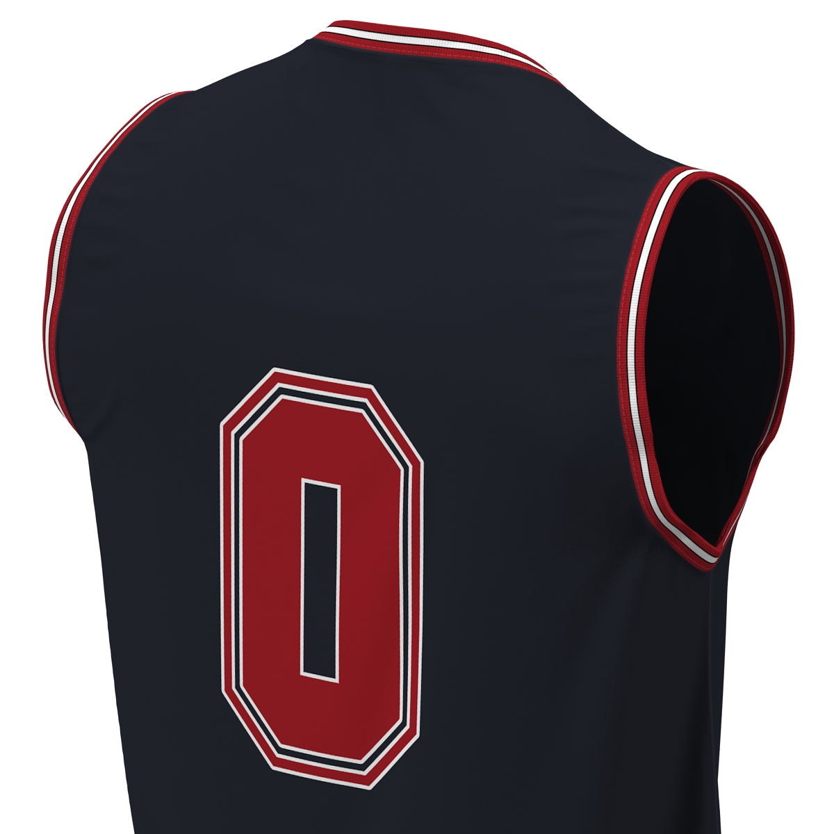 3D Basketball Jersey Black model