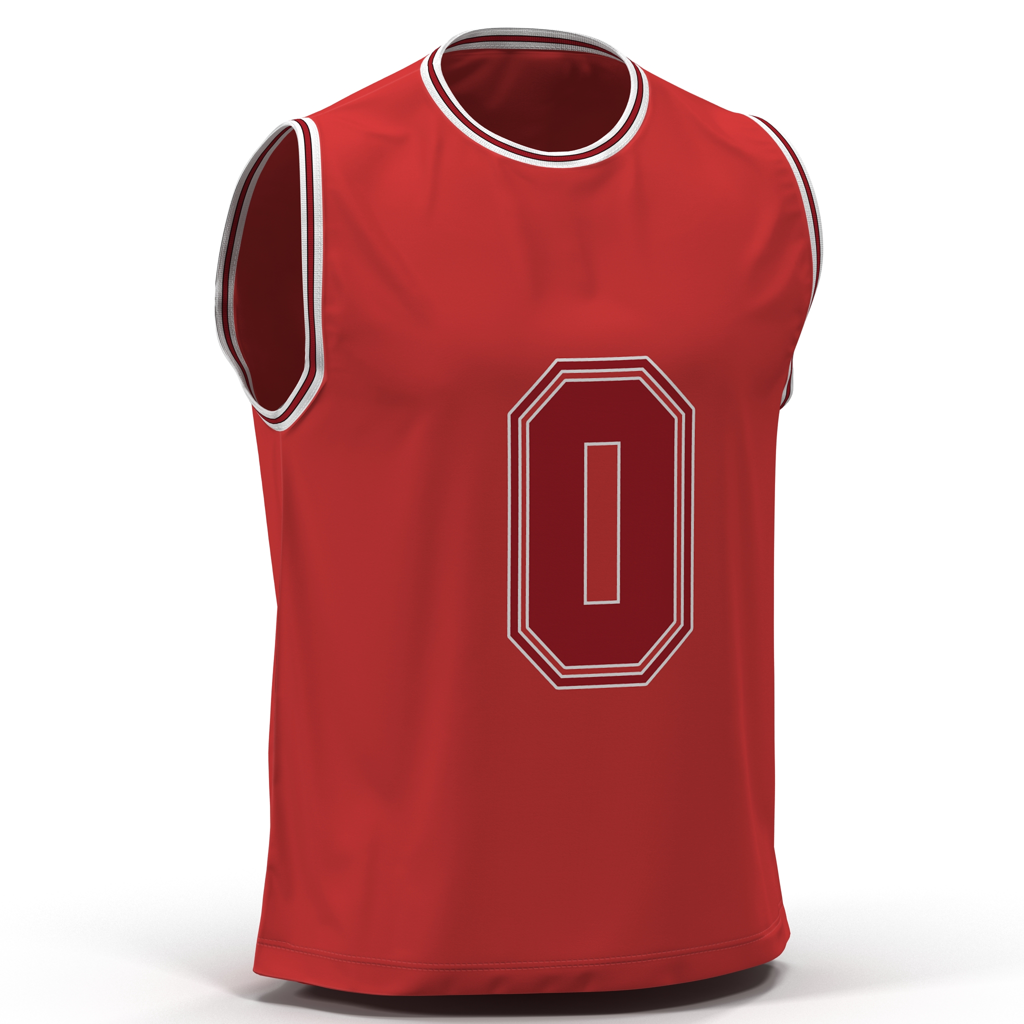 3D Basketball Jersey Red