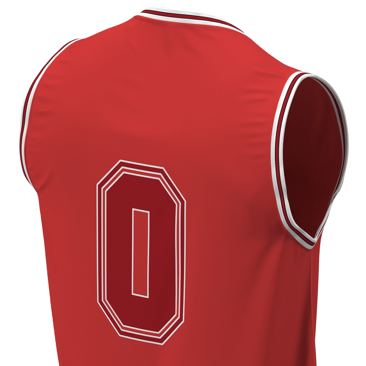 3D Basketball Jersey Red