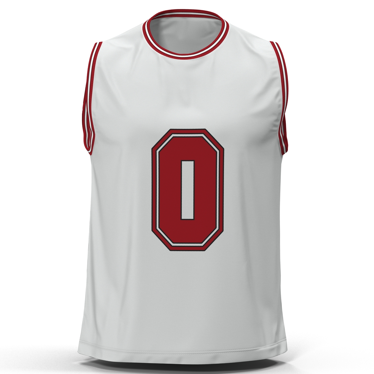 3D Basketball Jersey White model