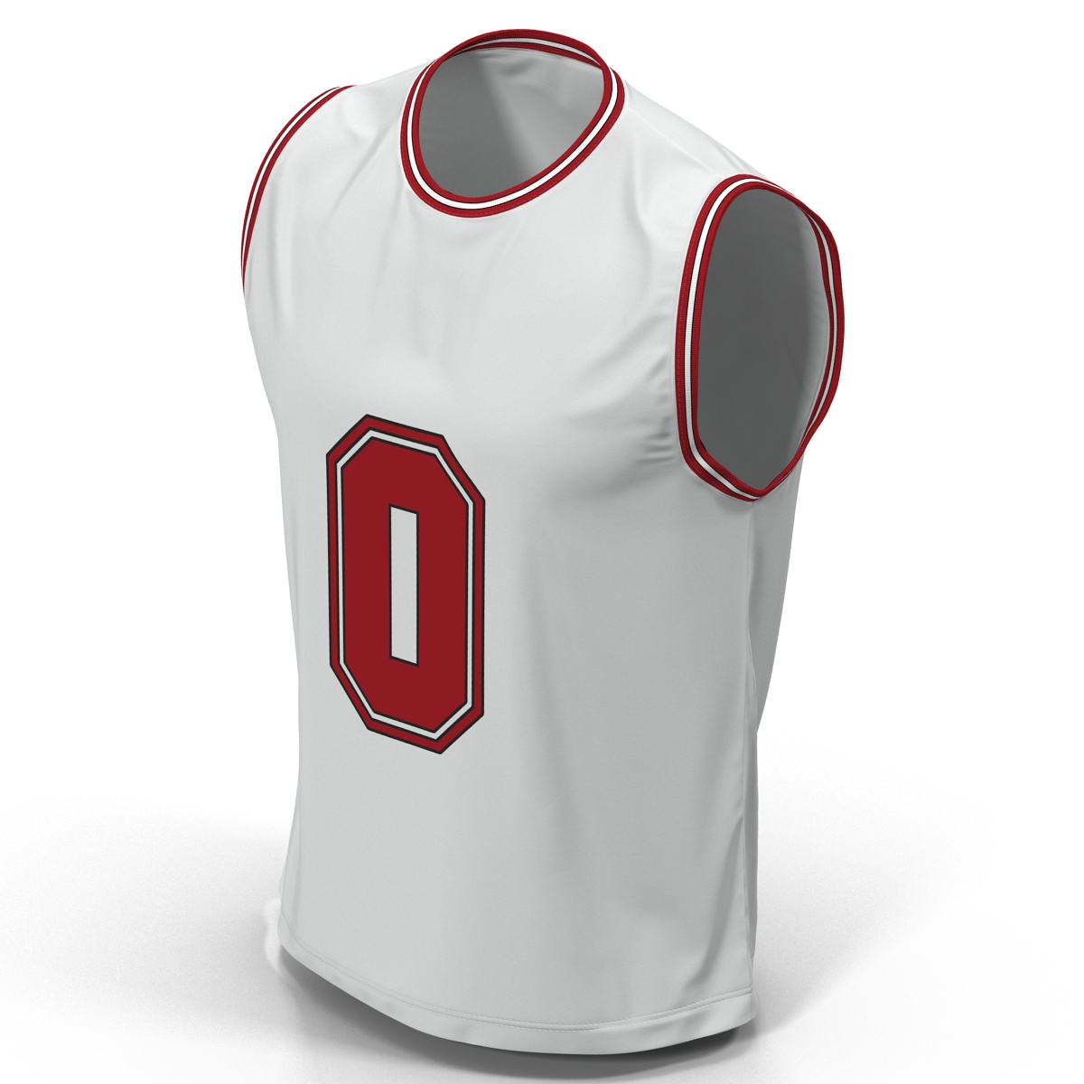 3D Basketball Jersey White model